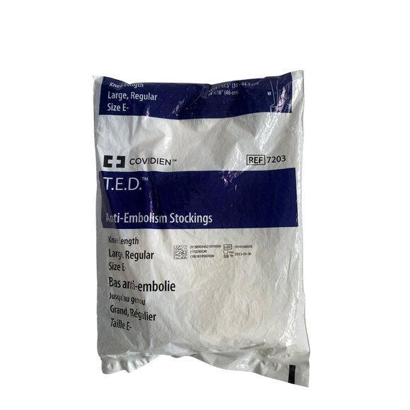 Covidien T.E.D. Anti-Embolism Stockings Knee Length Size E Large NEW - Picture 1 of 7